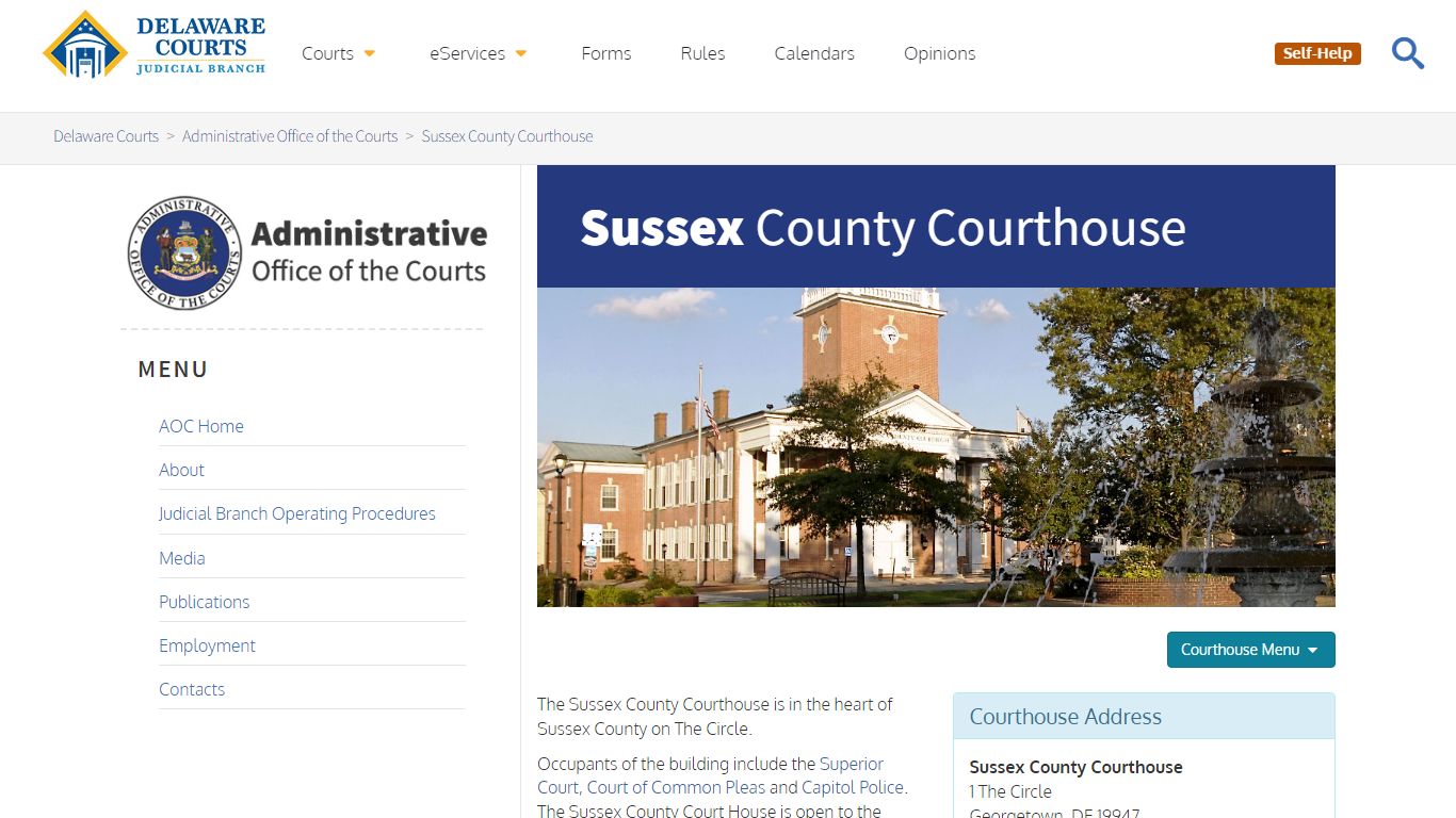 Sussex County Courthouse - Delaware Courts - State of Delaware